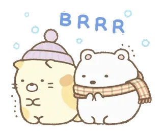 ❄️ 8f879efd BRRR 귀여운, 겨울, 추운, 부르르, 동물, 카와이 telegram sticker