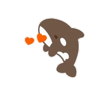Cute little whale telegram stickers