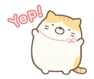 🍞 5df6e8d1 Yep! Katze, Cartoon, Tier, süß, ja, jo whatsapp sticker