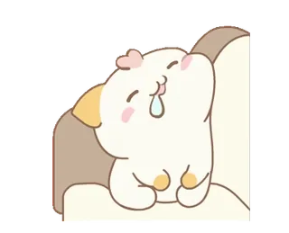 ⭐ 04bc3d44 귀여운, 졸린, 강아지, 카와이, 개, 침, 사랑스러운 telegram sticker