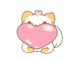 ⭐ 0f7bacef 카와이, 하트, 귀여운, 스티커, 동물, 사랑, 만화 telegram sticker
