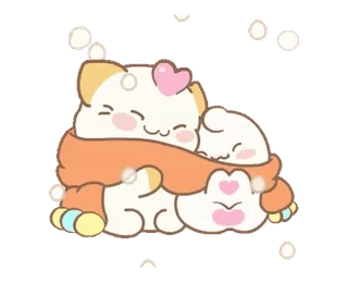 ⭐ 894f066e 고양이, 귀여운, 카와이, 사랑, 하트, 우정 telegram sticker