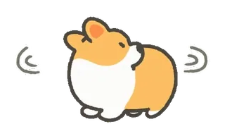 ☹️ 3fb3c1fa corgi, hund, tier, süß, ohren, wedeln telegram sticker
