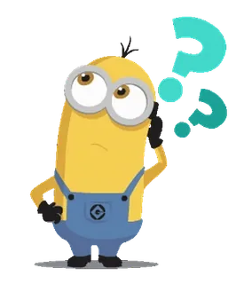 🍋 12752deb Minion Despicable Me Minion, Cartone animato, Domanda, Pensando, Dubbioso whatsapp sticker