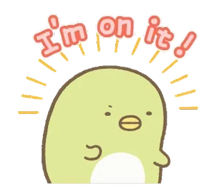 🍈 d25dee8d I'm on it! น่ารัก, ตัวละคร, ตื่นเต้น, เพนกวิน, จัดการเลย, สติกเกอร์ telegram sticker