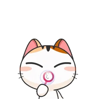 ⭐ b2502883 кот, пузырь, мультфильм, милый, животное telegram sticker