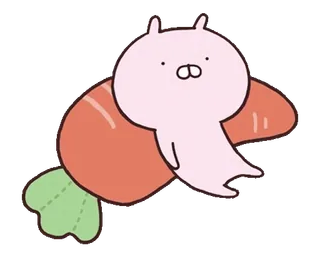 🍡 7bf0bec7 coelho, cenoura, fofo, kawaii telegram sticker