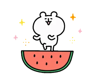 🍉 24316992 binatang, semangka, berkilau, lucu, ilustrasi, kartun, kawaii telegram sticker