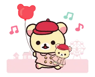 🌸 085b9e64 медведь, милый, мультик, плюшевый мишка, каваий, иллюстрация, наклейка telegram sticker