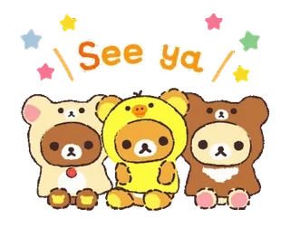 🌸 2c00f898 See ya медведи, мультфильм, животные, до свидания, друзья telegram sticker