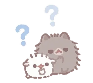 ⭐ a3bf3748 sticker, question marks, cats, cute whatsapp sticker