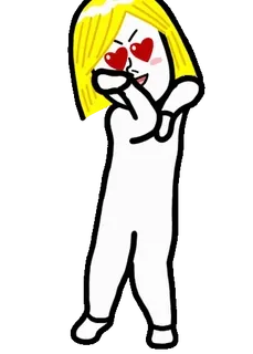 👩 73dd262c любовь, глаза-сердечки, милый, стикер, мультфильм, персонаж telegram sticker