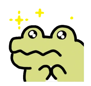 ⭐ 614c4f6d frog, dizzy, cartoon, stars telegram sticker