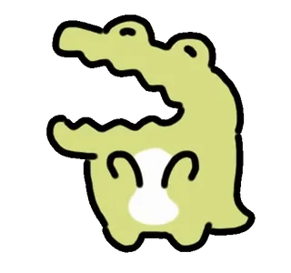 ⭐ c466d87a crocodile, animal, cartoon, drawing, cute telegram sticker
