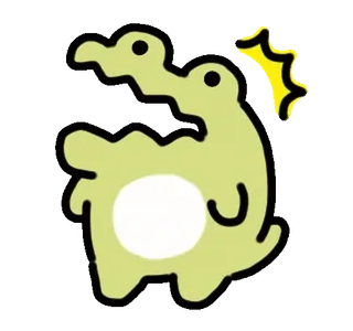 ⭐ d2f0f3f6 crocodile, cartoon, animal, cute, reptile telegram sticker