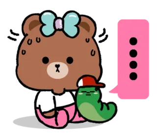⭐ 7bcd2011 orso, cartone animato, carino, kawaii, adesivo, animale, personaggio whatsapp sticker