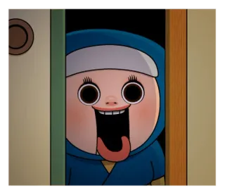 🥷 2b5d5f2f cartoon, funny, character, silly, expression telegram sticker