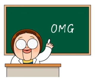 🧑‍🏫 b7bb44bf OMG ya ampun, guru, kelas, papan tulis, ekspresi, kaget telegram sticker