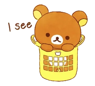 🐻 d0450939 Rilakkuma I see Bär, süß, kawaii, Rilakkuma, San-X, ich sehe telegram sticker