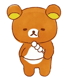🐻 f9d98ce1 Bär, Cartoon, Niedlich, Kawaii, Tier, Essen, Dessert, Mochi telegram sticker