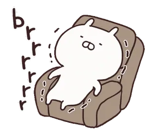 💨 4b353739 brrrrr Cartoni animati, Tranquillo, Relax, Carino, Pigro, Orso Bianco, Divano telegram sticker