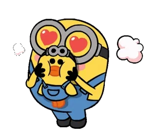 🐻 97039467 Cartoon, Minion, Liebe, Herz, Süß, Freundschaft whatsapp sticker