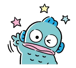 🐙 53c25d0f vis, schattig, blauw, cartoon, knipoog, sterren telegram sticker
