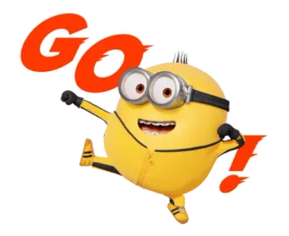 🍋 0e329f6a Minion GO minion, go, despicable me, cartoon, animation telegram sticker