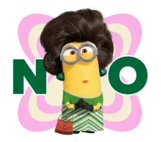 🍋 686b5f39 NO minion, female, cartoon, character telegram sticker