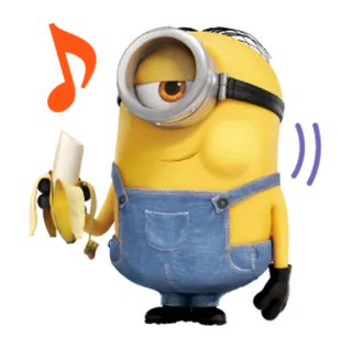 🍋 74880e64 Minion minion, banana, cartoon, funny, cute telegram sticker