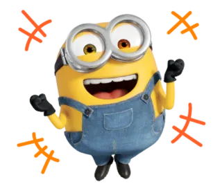 🍋 884b3f91 Minion cartoon, yellow, minion, character, happy, funny telegram sticker
