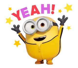 🍋 dd630d4b Minion Despicable Me YEAH! minion, despicable me, yeah, excited, happy telegram sticker