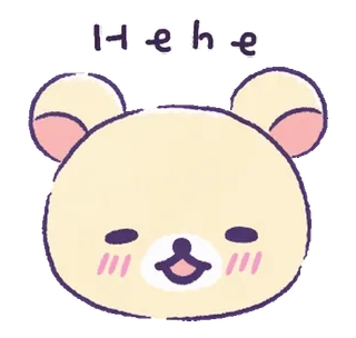 🎀 0f091c7b Hehe oso, mono, animal, dibujos animados whatsapp sticker