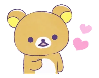 🎀 61b494ad Rilakkuma rilakkuma, oso, lindo, kawaii, san-x, corazón, amor whatsapp sticker