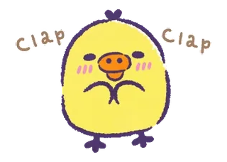 🎀 b714f93c Clap Clap pájaro, pollito, lindo, animal, aplausos, aplauso whatsapp sticker