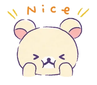🎀 d2283073 Nice lindo, oso, agradable, dibujos animados, adorable whatsapp sticker