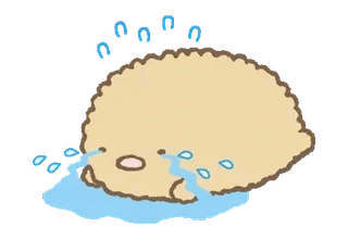 🍐 5130fce5 menangis, sedih, landak, air mata, hewan, emosional, kartun telegram sticker