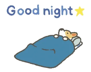 😴 6975f6d4 Good night gute Nacht, schlafen, Hund, Stern, Decke telegram sticker