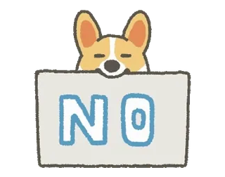 👎 a08c7ba2 NO Hund, Corgi, Schild, Nein, Ablehnung, Verweigerung telegram sticker