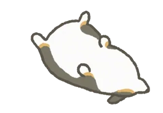💀 fff0036b Kissen, Katze, Tier, süß, schläfrig, Cartoon telegram sticker