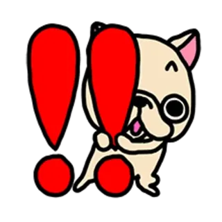 🐶 b1da4eb6 ponto de exclamação, alerta, aviso, gato, fofo telegram sticker
