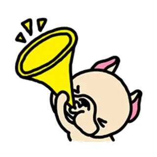 🐶 ed9116d2 Desenho animado, Animal, Trompete, Música, Fofo telegram sticker