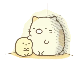 🧅 19f4697c gatto, pulcino, carino, cartone animato, animale telegram sticker