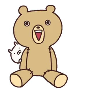 🍥 fc0a6f5e หมี, น่ารัก, สัตว์, การ์ตูน, คาวาอิ, สติกเกอร์ telegram sticker