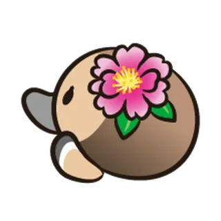 🤔 6fc34e42 Ente, Blume, Tier, Aufkleber, Vogel, Cartoon telegram sticker