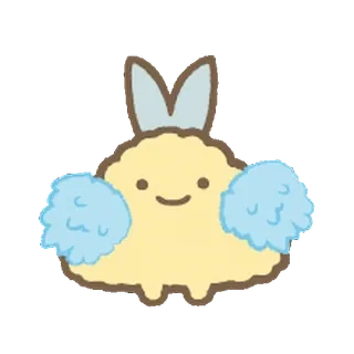 🍐 3b82787b mignon, dessin animé, mascotte, pompons, kawaii, cheerleader telegram sticker