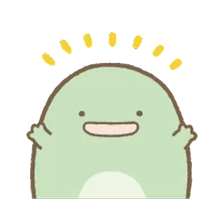 🍐 da4c7ac2 kawaii, mignon, vert, personnage, animal, pièces, joyeux telegram sticker