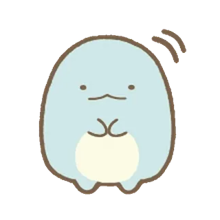 🍐 e33da141 mignon, kawaii, personnage, bleu, tâche, animal, adorable telegram sticker