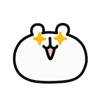 💨 57e4f2f4 sticker, animal, cute, white, star eyes, cartoon telegram sticker