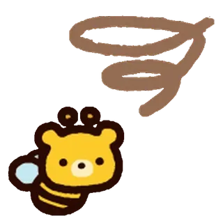 💨 7a2991b1 ape, carino, cartone animato, animale, giallo, insetto, vortice whatsapp sticker